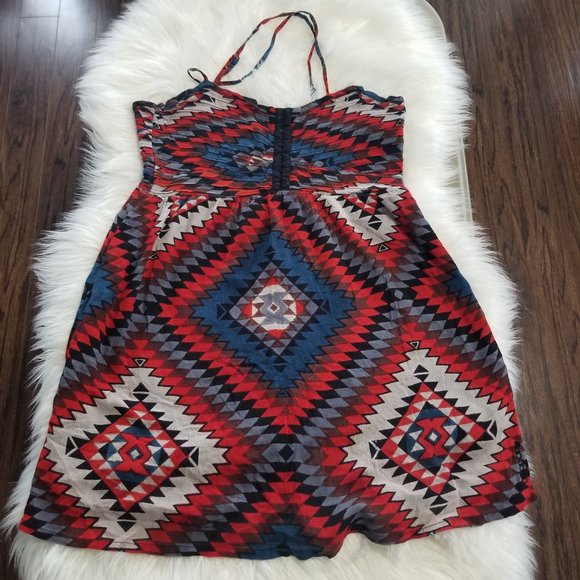 Billabong Dresses & Skirts - Billabong | Southwestern Print Mini Skater Summer Lightweight Dress Size Medium